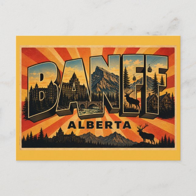 Banff Alberta Mountain Paradise Postcard (Front)