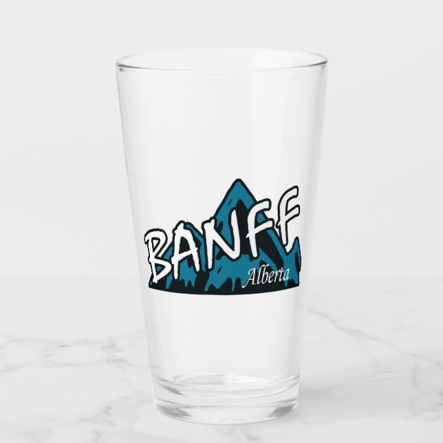 Banff Alberta Mountains Glass (Front)