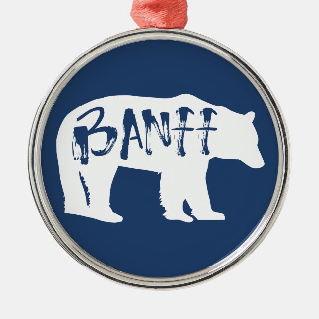 Banff Bear Metal Tree Decoration (Front)