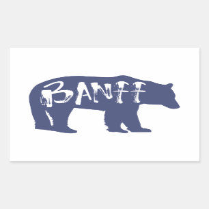 Banff Bear Rectangular Sticker