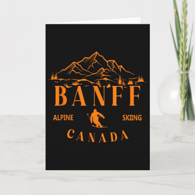 Banff Canada Alpine Skiing Ski Resort Mountain Sou Card (Front)