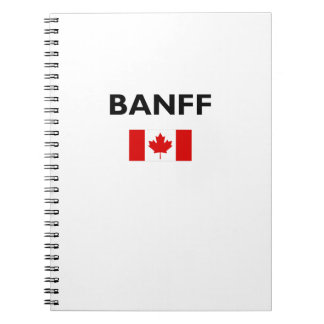Banff Canada Canadian Flag Light-Colour Notebook
