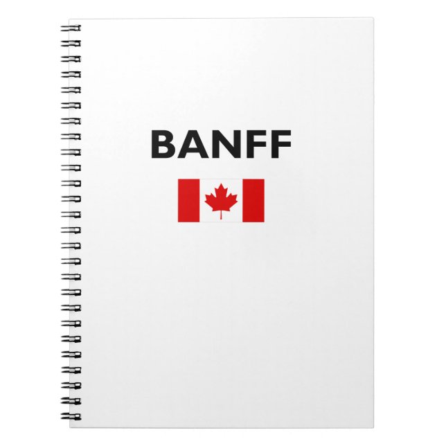 Banff Canada Canadian Flag Light-Colour Notebook (Front)