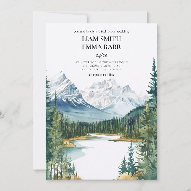 Banff Canada Rocky Mountains Invitation (Front)