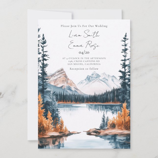 Banff Canada Rocky Mountains Invitation (Front)