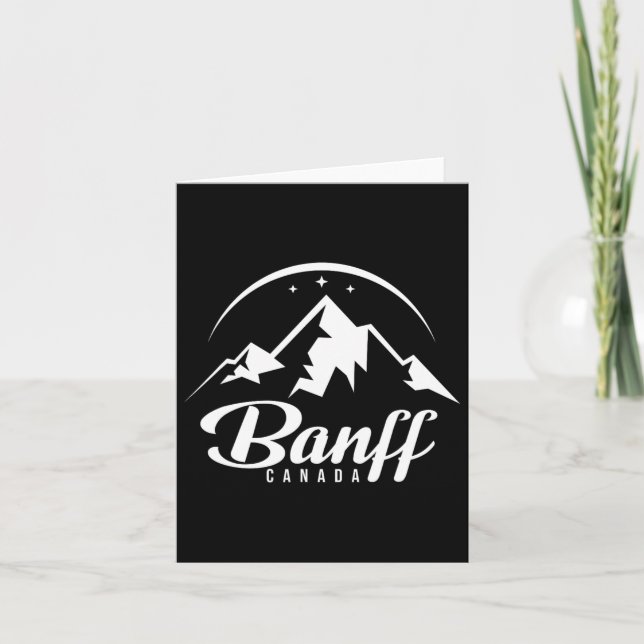 Banff Canada Ski Resort Skiing Snowboarding  Card (Front)