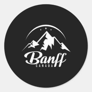 Banff Canada Ski Resort Skiing Snowboarding  Classic Round Sticker