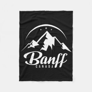 Banff Canada Ski Resort Skiing Snowboarding Fleece Blanket