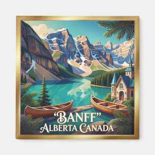 Banff Canadian Rockies Mountain Lake Magnet