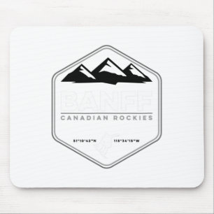 Banff Canadian Rockies Norquay Snowboard T Shirt Mouse Pad
