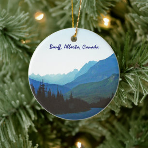 Banff Jasper Blue Ceramic Tree Decoration
