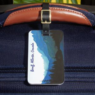 Banff Jasper Blue Luggage Tag