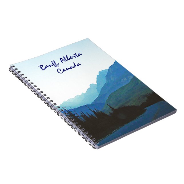 Banff Jasper Blue Spiral Notebook (Right Side)