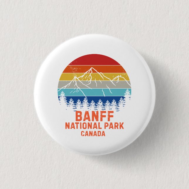 Banff National Park 3 Cm Round Badge (Front)