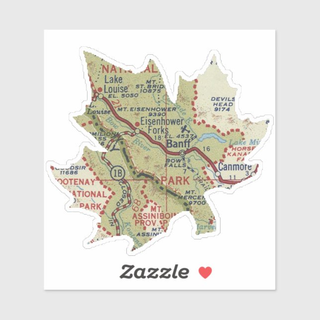 Banff National Park 50's Map (Sheet)