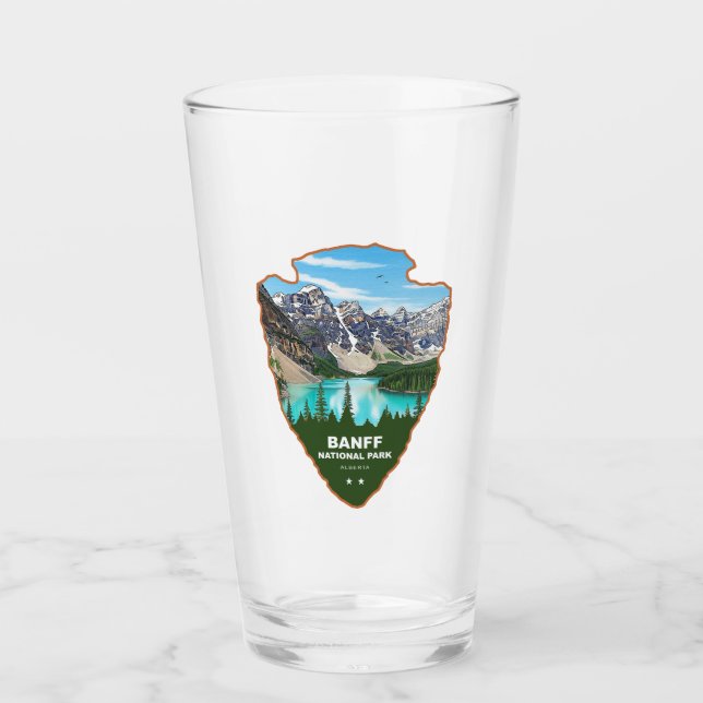 Banff National Park Alberta Arrowhead Glass (Front)