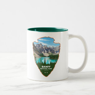 Banff National Park Alberta Arrowhead Two-Tone Coffee Mug