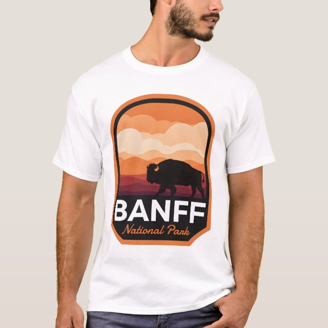 Banff National Park Alberta Bison T-Shirt (Front)