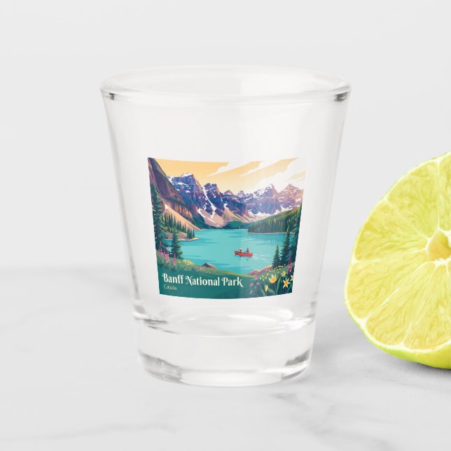 Banff National Park Canada Shot Glass (Front)