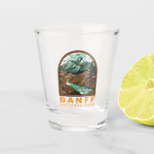 Banff National Park Canada Travel Vintage Shot Glass