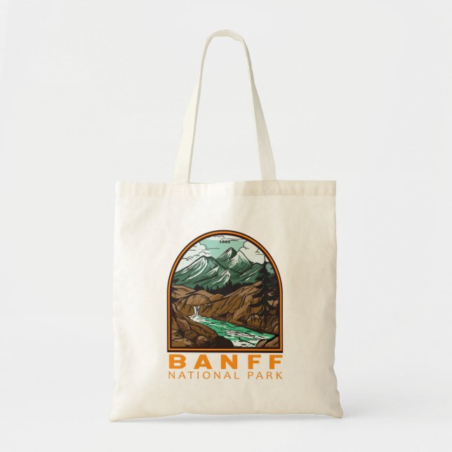 Banff National Park Canada Travel Vintage Tote Bag (Front)