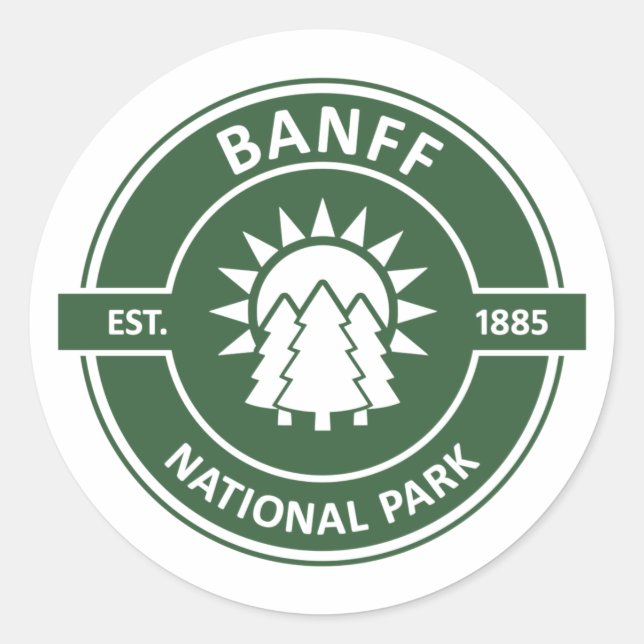 Banff National Park Classic Round Sticker (Front)