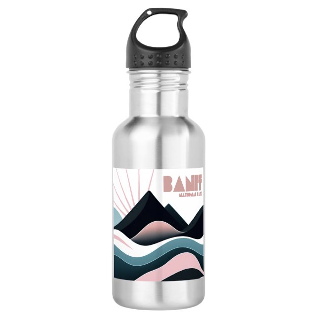 Banff National Park Coloured Hills 532 Ml Water Bottle (Front)