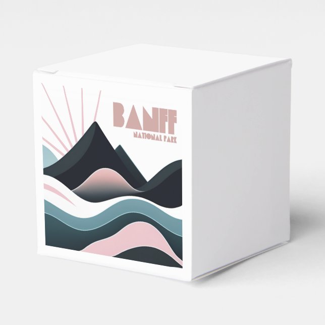 Banff National Park Coloured Hills Favour Box (Front Side)