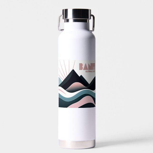 Banff National Park Coloured Hills Water Bottle (Front)