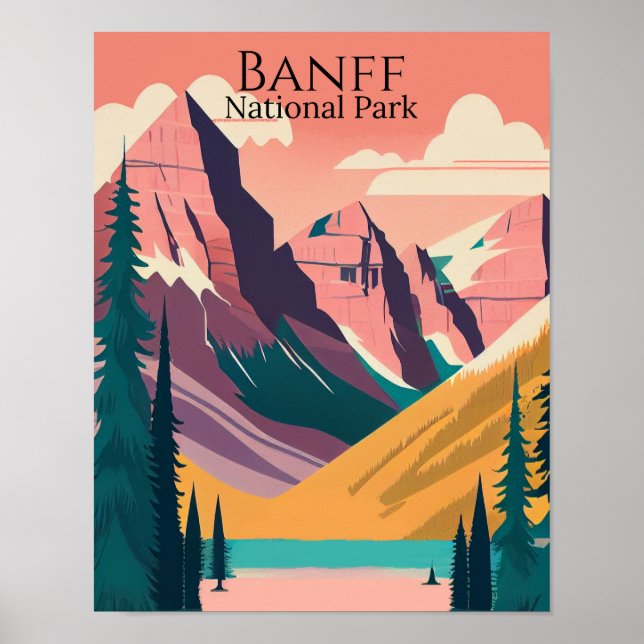 Banff National Park Contemporary Poster (Front)