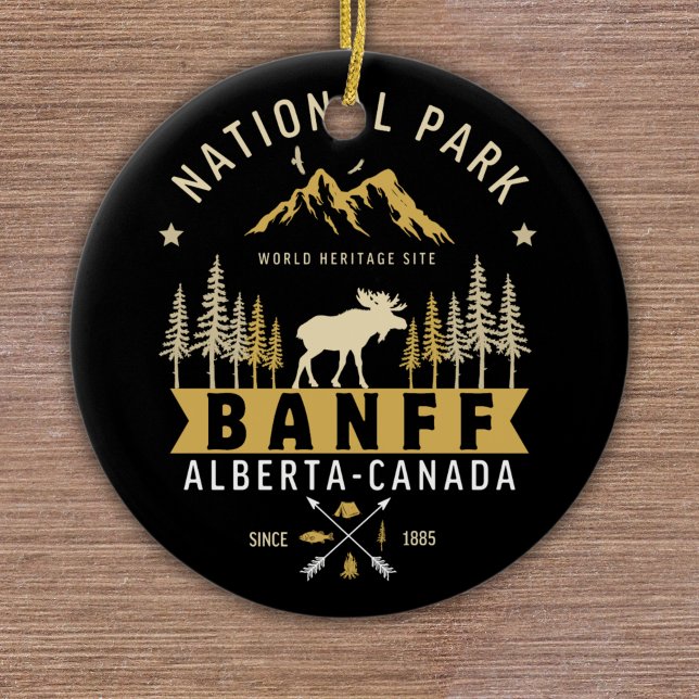 Banff National Park Cute Landscape Ceramic Tree Decoration (Creator Uploaded)