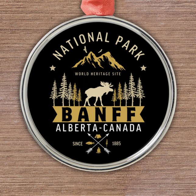 Banff National Park Cute Landscape Metal Tree Decoration (Creator Uploaded)
