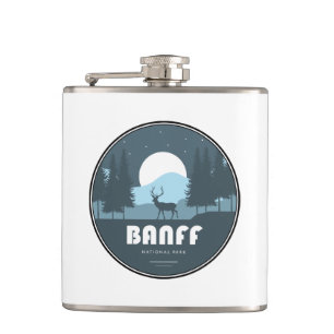 Banff National Park Deer Hip Flask