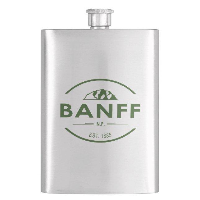 Banff National Park Hip Flask (Front)