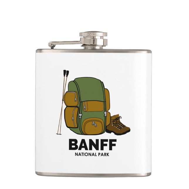 Banff National Park Hip Flask (Front)