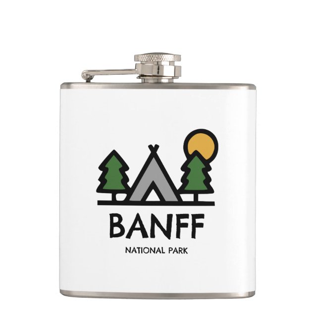Banff National Park Hip Flask (Front)