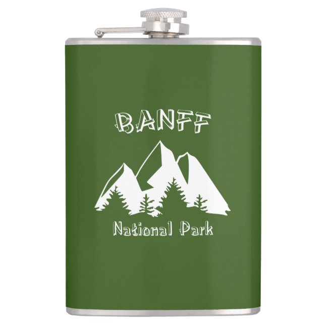 Banff National Park Hip Flask (Front)