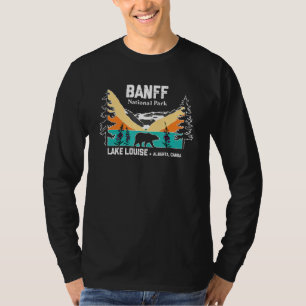 Banff National Park Lake Louise Retro Floral Mount T-Shirt