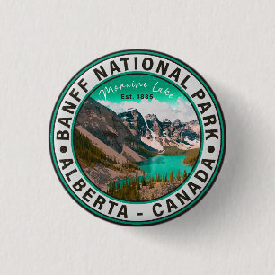 Banff National Park Moraine Lake Alberta Canada 3 Cm Round Badge