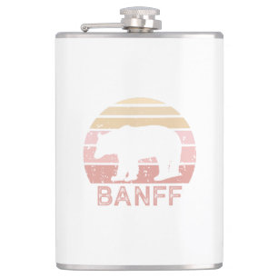 Banff National Park Retro Bear Hip Flask