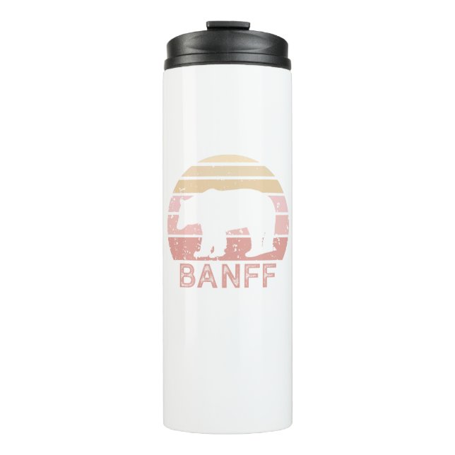 Banff National Park Retro Bear Thermal Tumbler (Front)