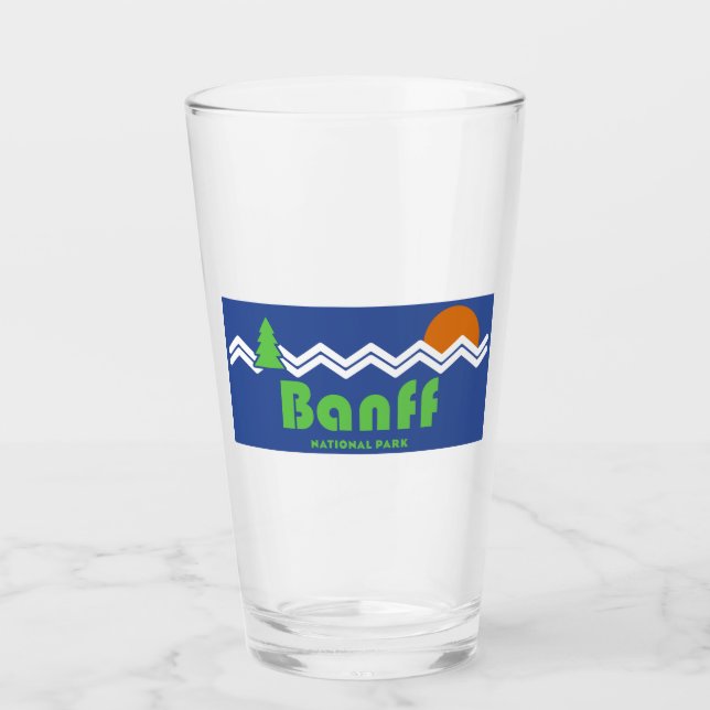 Banff National Park Retro Glass (Front)