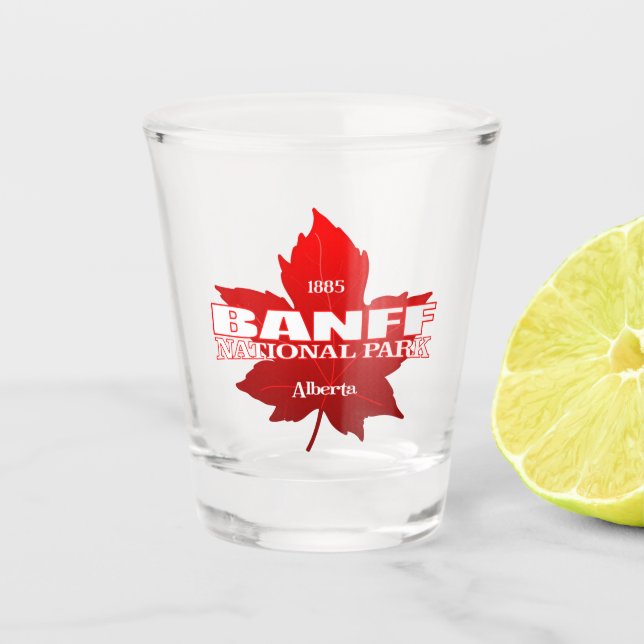 Banff NP (maple leaf) Shot Glass (Front)