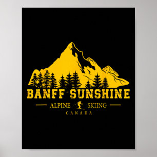 Banff Sunshine Canada Ski Resort Alpine Skiing  Poster