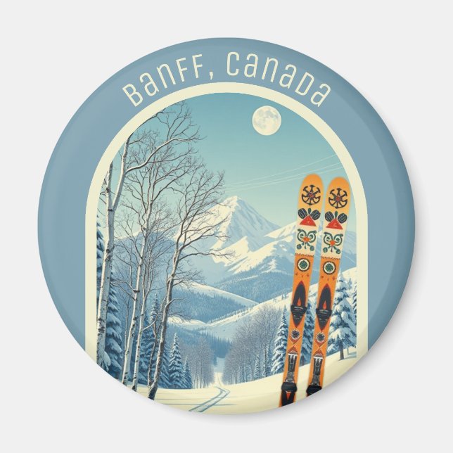 Banff Sunshine Village Canada ski souvenir  Magnet (Front)