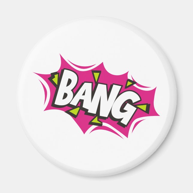 Bang Cartoon Pow Zap Magnet (Front)