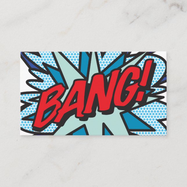 BANG Fun Retro Comic Book Business Card (Front)