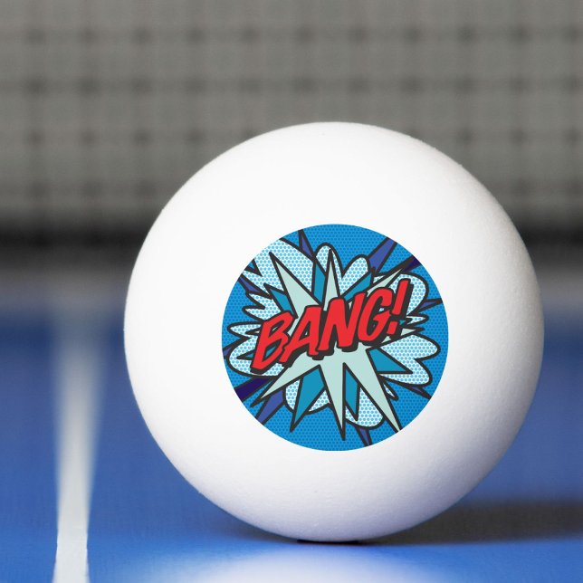 BANG Fun Retro Comic Book Pop Art Ping Pong Ball (BANG Fun Retro Comic Book Pop Art Ping Pong Ball)