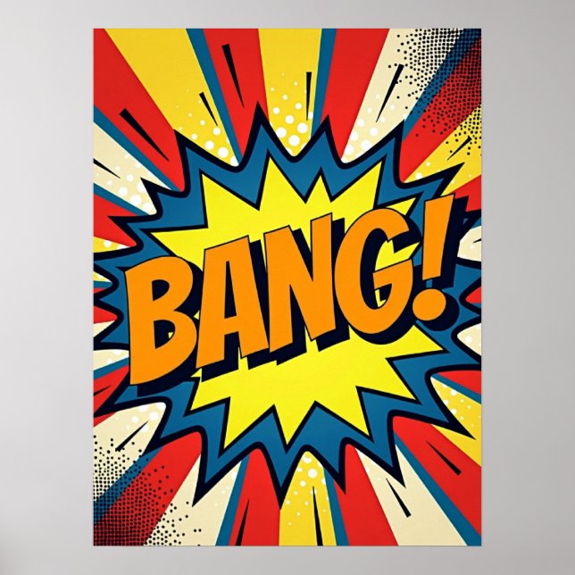 BANG! Modern Pop Art Comic Style Poster (Front)