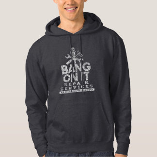 Bang On It Repair Services White Gfx Hoodie